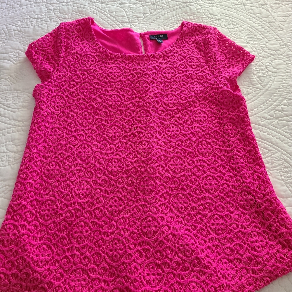 Kaari Blue- Rich Pink Blouse